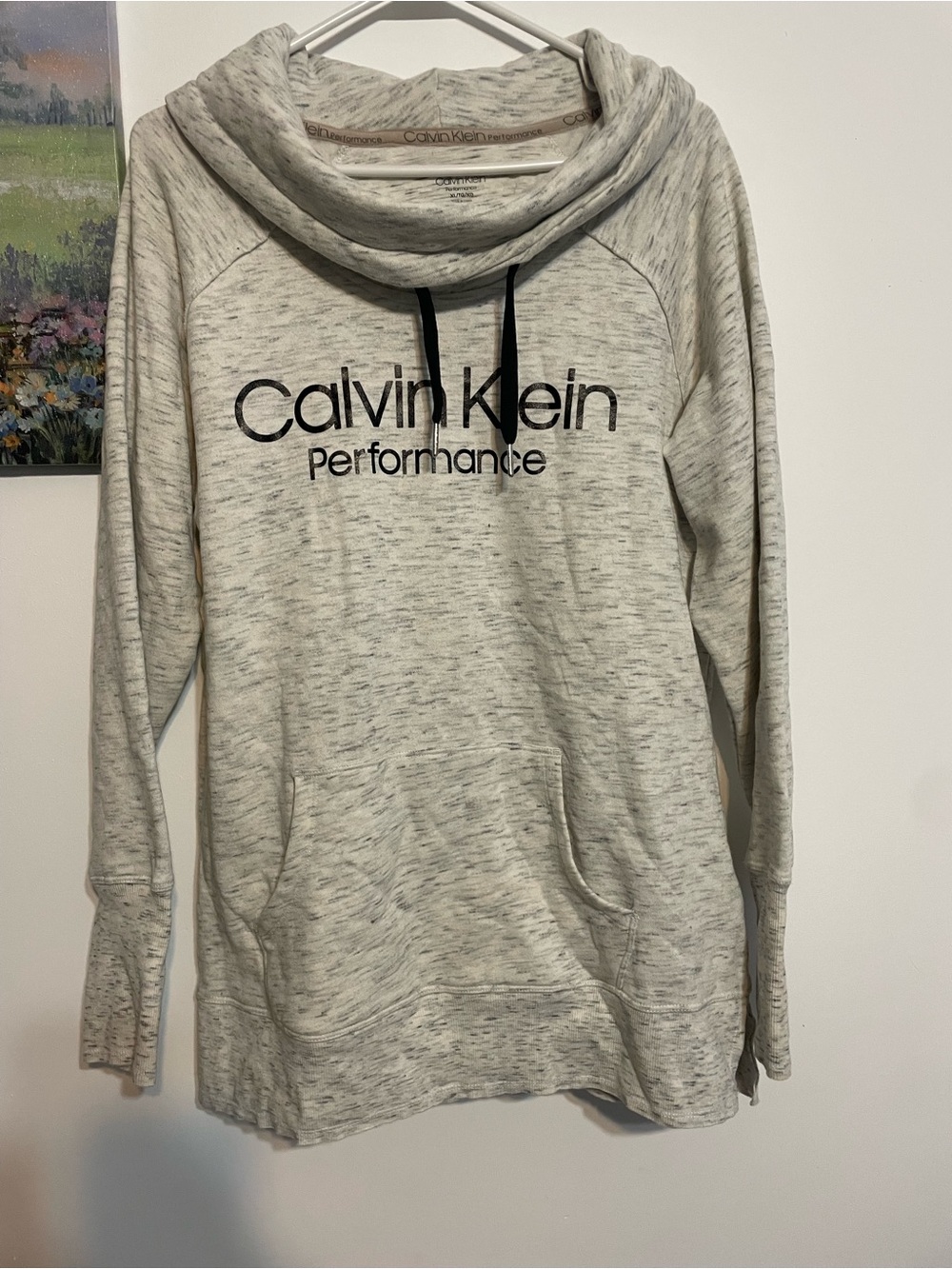 Women Calvin Klein Performance Women's Light women’s Heather Gray Hooded